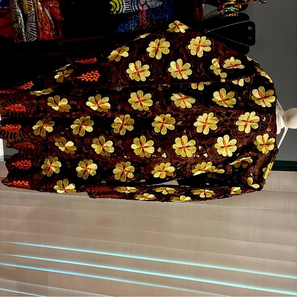 VTG African Nigeria Dashiki Kaftan Top Shirt and Pant Men & Womens Lace - Picture 9 of 9